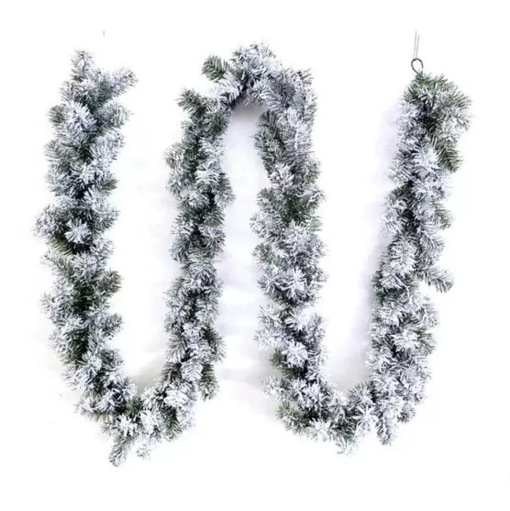 NWT RUSTIC FLOCKED CHRISTMAS LONG DOOR GARLAND